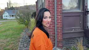 Slutty Escaped Prisoner lets married Correction Officer fuck her and cum in her ass