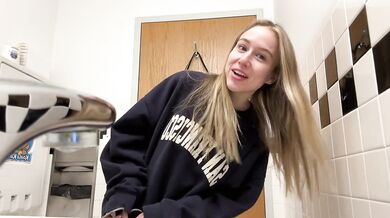 Briar Riley Big Tits Blonde Gushes Cum Dripping Public BMW