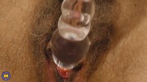 British COUGAR Alexia's Unshaved Muff Playtime