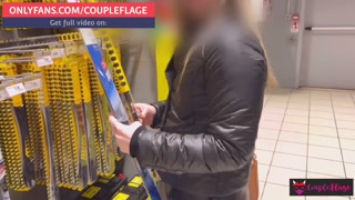 Unknown blonde wanks me in the supermarket parking lot