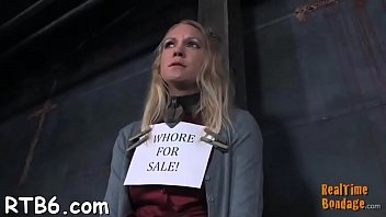 Hot chick gets her smooth ass whipped during punishment