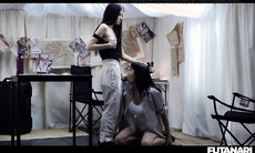 hot pussylicker girl grows futa rod gigantic tits wife