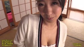 Asian maid received cum shots on her ass and tits after sensual sex