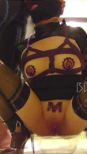 Epic moment from "Spreading her legs wide for a blowjob...the smell of the penis makes her pee and orgasm. (Full video at"