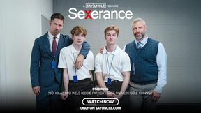 Homosexual Pornography Parody (SEVERANCE): Sexerance trio ~ Youngster Enjoys Dad ~ His First-ever Fuckpole (Free-for-all Trailer)