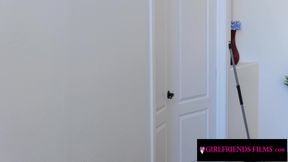 Nosy Roommate Caught Snooping & Fucked By Hot Babe - GirlfriendsFilms