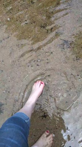 Paddling in the river