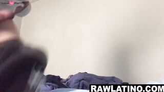 Passionate Latinx Guy Stroking His Dick For A Hot Orgasm