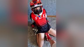 Horny Guy Jerking Off In My Motocross Outfit