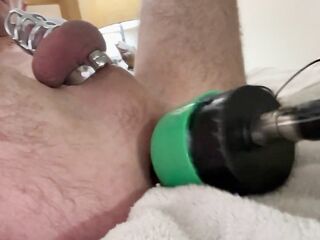 Masturbating while caged