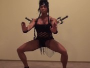 Marital Arts Female Bodybuilder Could Slice and Dice You, Kick Your Ass!