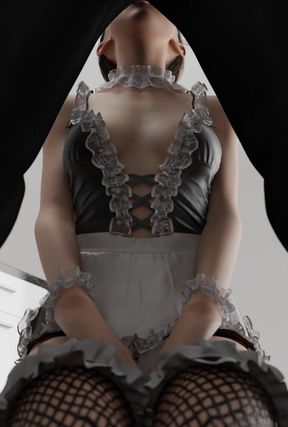 Detroid Maid Kara With Her Morning Blowjob Service