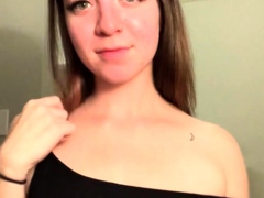 Nice body brunette free striptease webcam