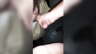 Mutual Jerk Off in Sex Shop Video Booth with Big Cum Shot