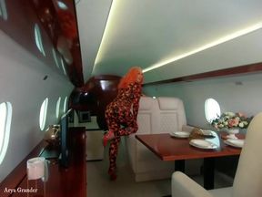 Backstage from photosession, 4 catsuits and fly jet photoshoot