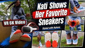 VR 3D 6K 180 | Kati’s Nike Sneaker & Dark Nylon Feet POV – Dirty Soles, Insoles & Close-Up Tease copy