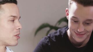 Inked Hottest Gay Nick Sahara Lands Double Dicked by Silent Massive Cock