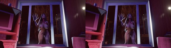 Monster Girl Momo Teasing You From The Outside The Door