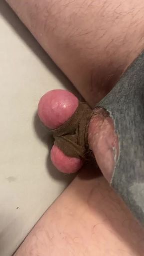 I beat my balls hard for my master