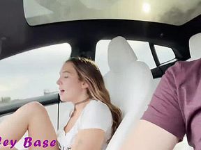 Sexy Petite Teen Almost Getting Caught Fucking on Road Trip