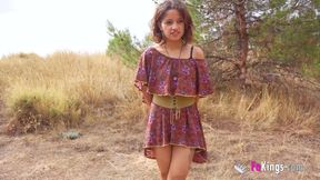 First Date at a Nudist Picnic: Elena De La Vega Fucks Outdoors at Fakings