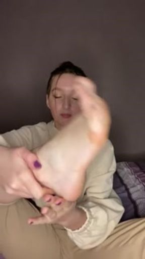 self feet worship. Foot gagging.