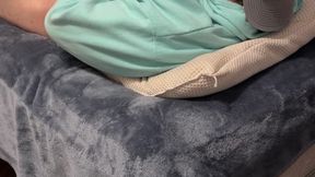 Stroking “Daddy’s” Big Cock With My Sweaty Soles In His Face