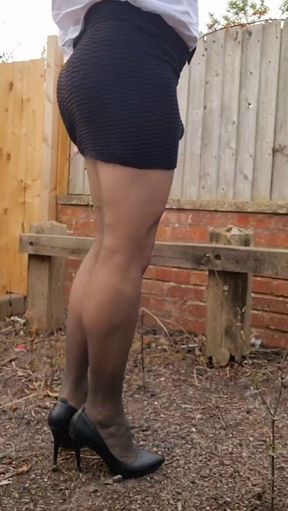 Cum Through My Pantyhose Outdoors