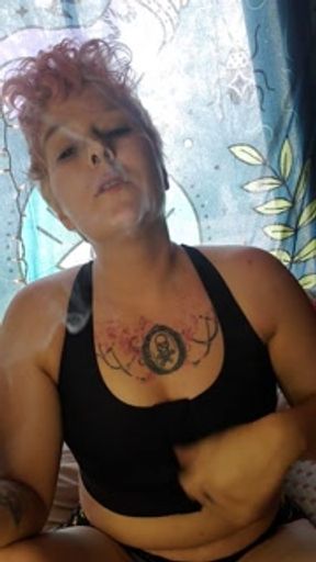 Pov, the cute neighbor invites you to smoke with her