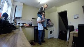 Shoulder Sitting Scissor Hold We Was Almost Caught (4K)