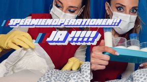 Spermienoperationen mit Gummihandschuhen