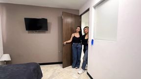 2 Horny Babes Pick up a Stranger with Online Dating and Join a Hot FFM Threesome