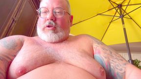 Dominant Big Bear Smushed You with Big Balls and Cum Gets All Over You