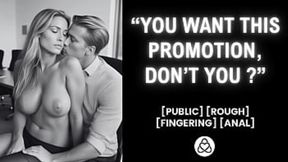 Boss pleases employee in office for promotion ¦ Real amateur couple