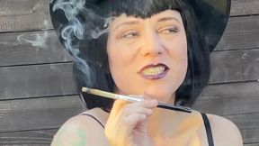 Diva Patio Smoke - Eager Mistress Smoking Longing for Human Ashtra