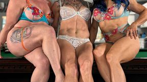 Lingerie Lesbian Threesome