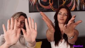 Beautiful Girls Hand Comparison - 4K MP4