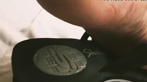 Wifes worn Mules Feet play