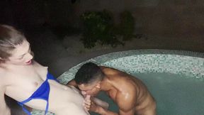 petite brunette trans girl ava holt fucked deep in jacuzzi