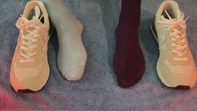 Feet Reveal from Shoes and Socks - Moisturize and Rubdown Barefoot