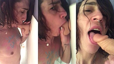 La cession dediboobs m’a excitée Je suce mon gide sous la douche pendant ...