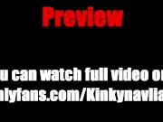 Woman In Latex Pants Pegging Cuffed Slave
