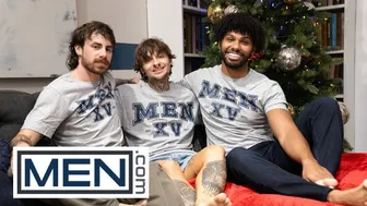 Tony Genius joins Aiden Dean for a merry threesome fuck session