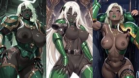 hot space marines sexy pose (ai animation)