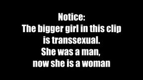 Real Life Giantess - size comparsion !!! big girl is transsexual !!!