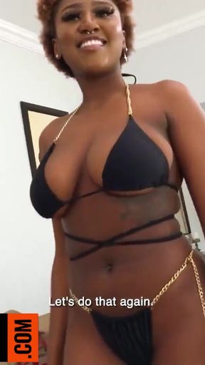 Must-share moment from &quot;Huge Natural Tits 18yo Black Slut Deep Throats Big White Cock POV Close-Up&quot;