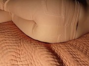 ⭐ Lazy Pee, Bedwetting Girl In Pink Jeans - Watch My Glistening Wet Patch Spreading