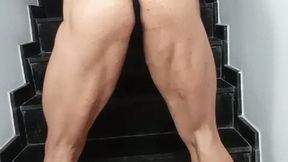 female muscle amazing muscular legs, thighs, calves and ass bending over