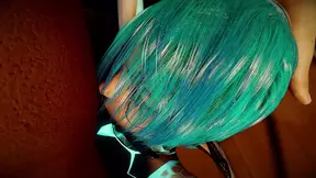 Sexy robot girl deepthroats huge cock