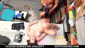 Teen stepdaughter caught stealing gets caught and to avoid arrest, her hot